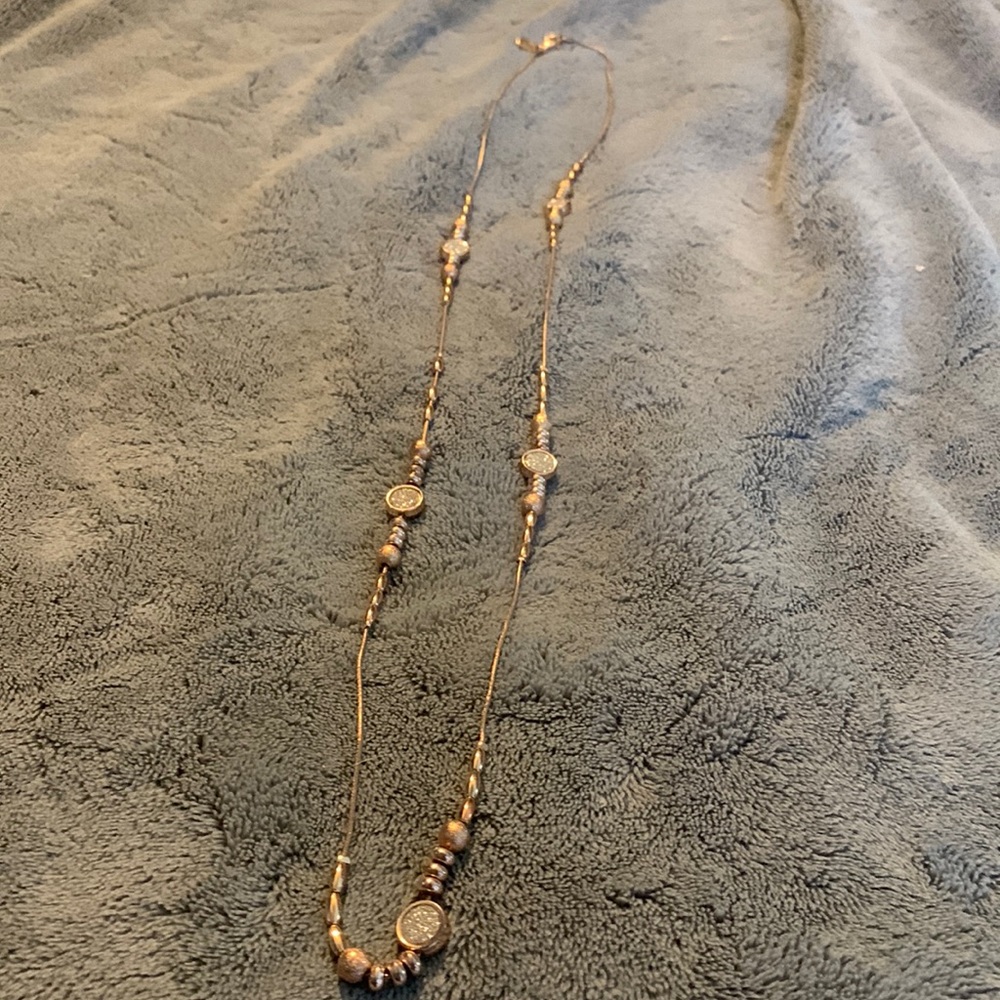 Charming Charlie rose gold long necklace